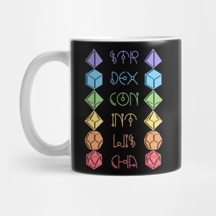 Character Abilities Dice Rainbow Mug